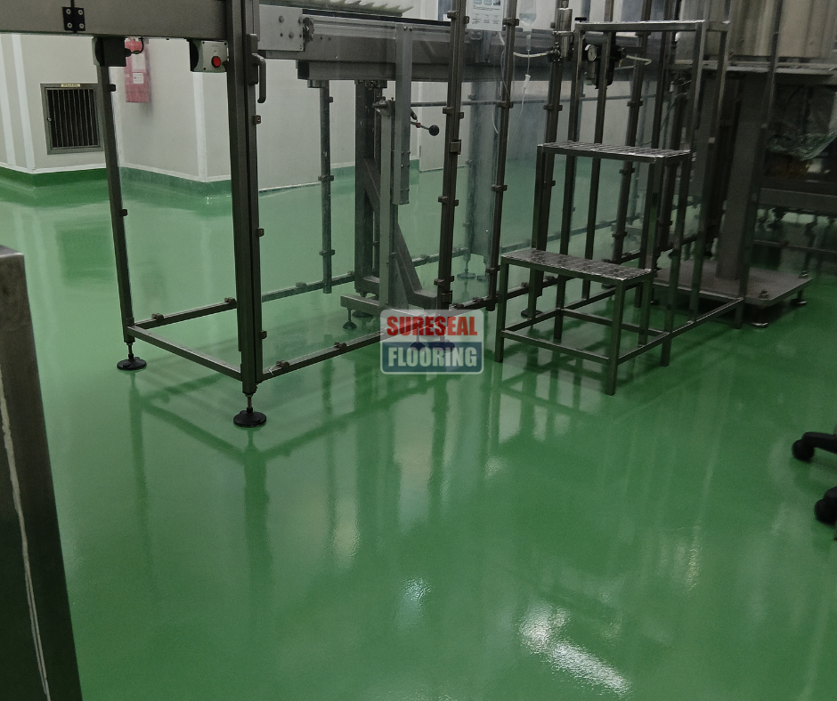 Epoxy flooring for pharmaceutical plant
